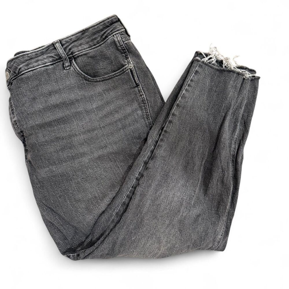 Old Navy Women's Black Grey Vintage Inspired Straight Leg Jeans Denim Sz 22
